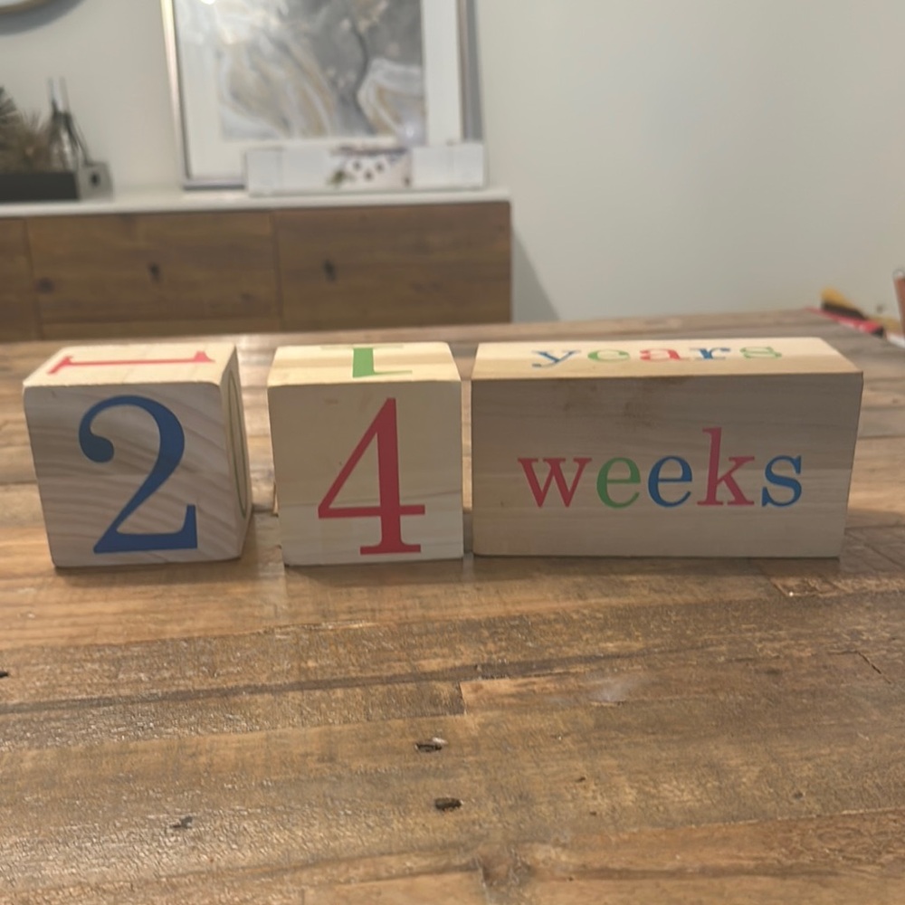 Colorful Wooden Milestone Blocks - Picture 3 of 9